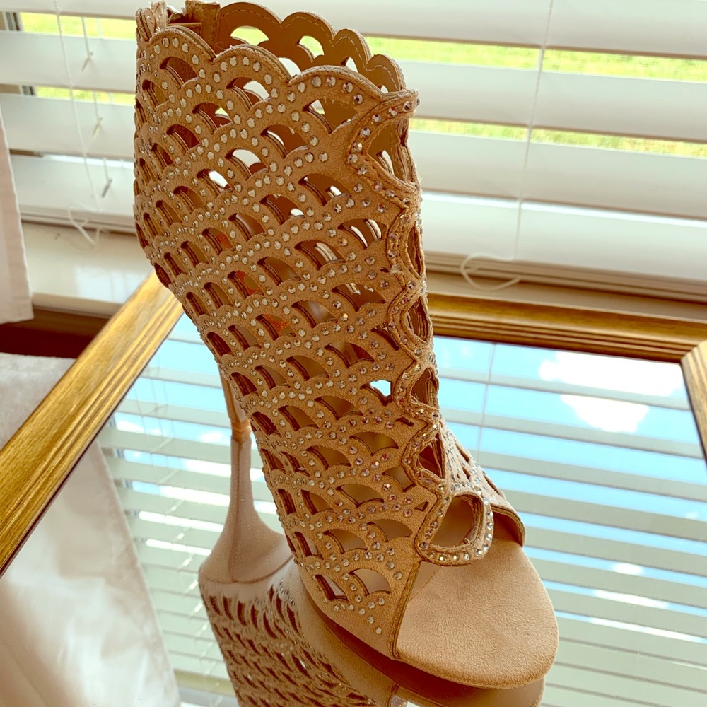 Wedding Studded Caged Heels - Never worn!